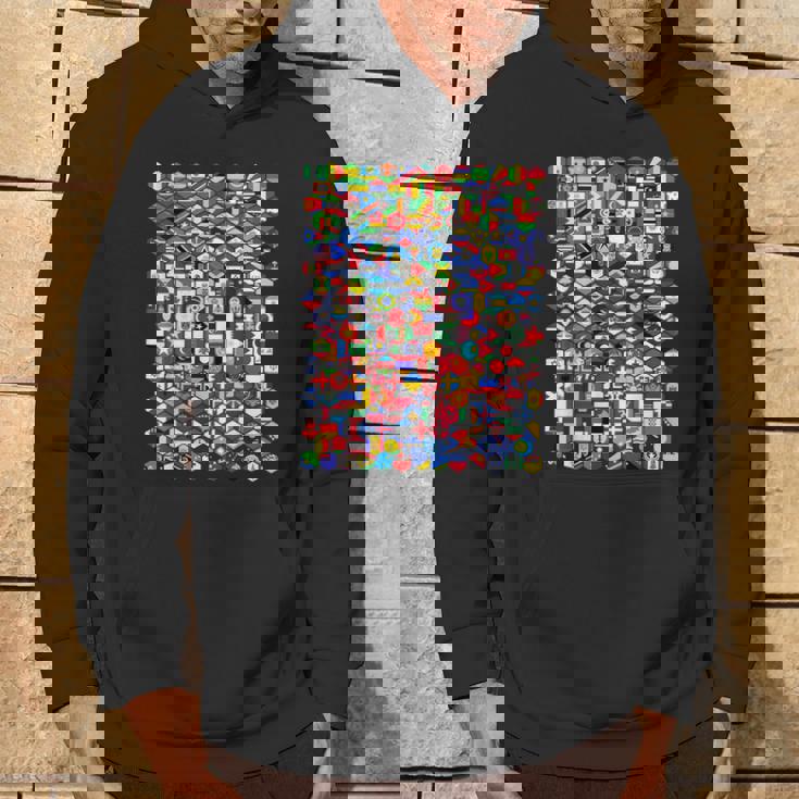 六角形の世界旗、国旗tシャツ パーカー ライフスタイル