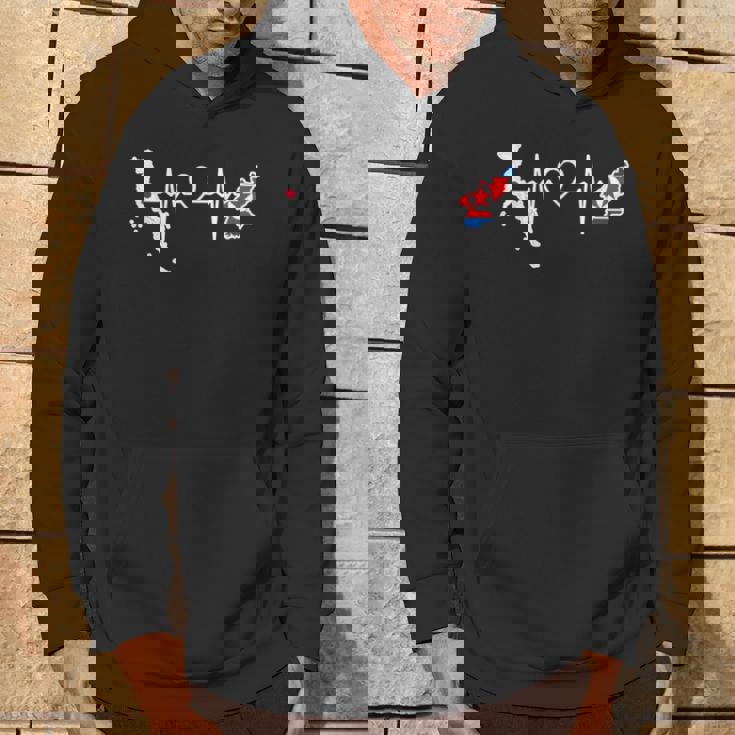 北朝鮮 日本 ハートビート 北朝鮮の日本の国旗 パーカー ライフスタイル