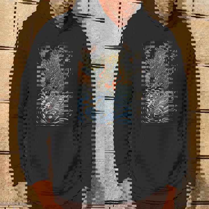 和龍 波 歌川国吉 浮世絵 伝統 パーカー ライフスタイル