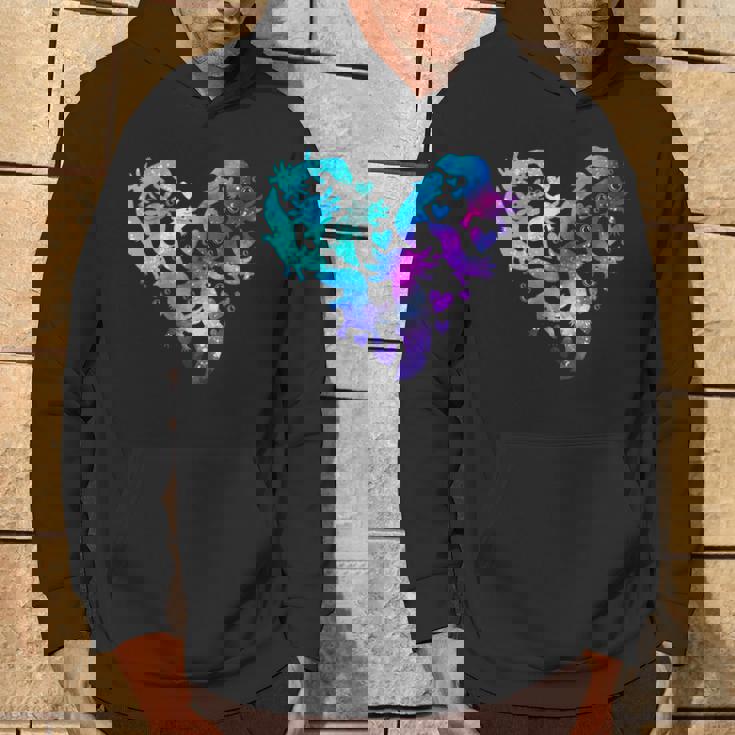 宇宙 ウーパールートル かわいいウーパールーパー ハート 水彩 ウーパールーパー パーカー ライフスタイル