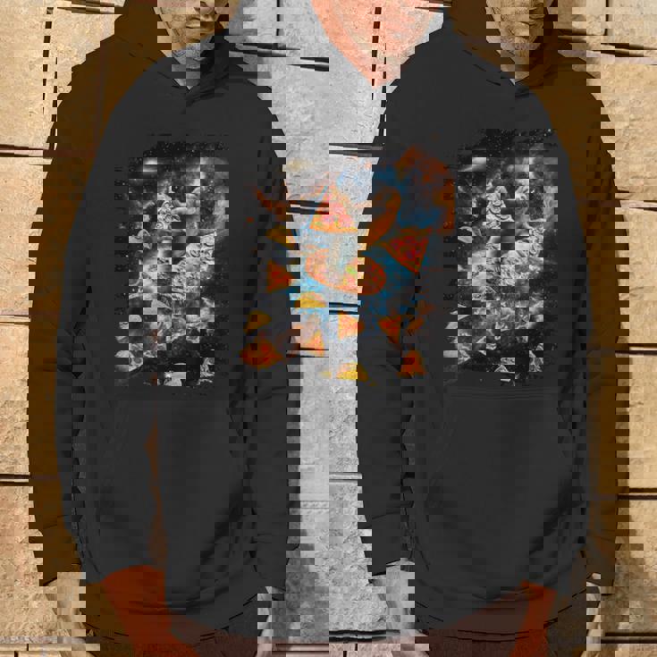 宇宙でピザタコスを食べるギャラクシーナマケモノ パーカー ライフスタイル