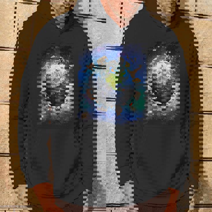 宇宙地球動物グループシーン パーカー ライフスタイル