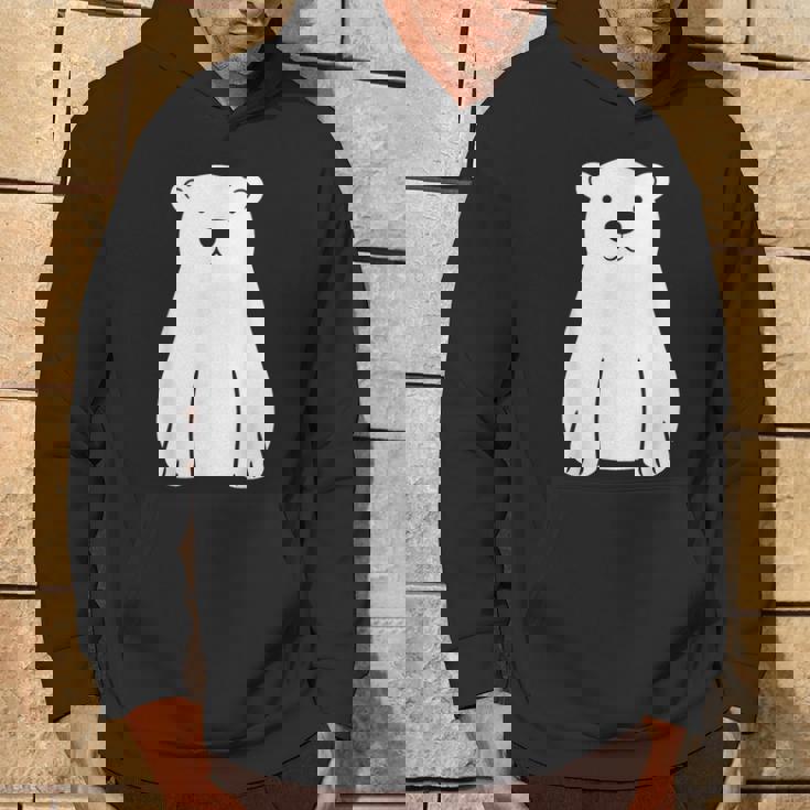 小さなシロクマ かわいいミニマリスト シンプルなシロクマ パーカー ライフスタイル