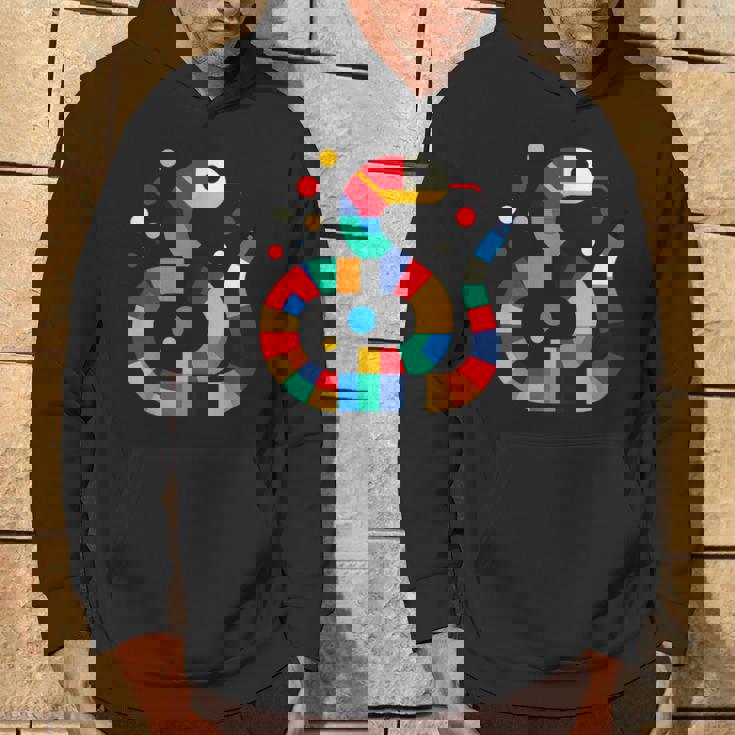 幾何学的 ミニマリズム イラスト ガーター 蛇 爬虫類 パーカー ライフスタイル