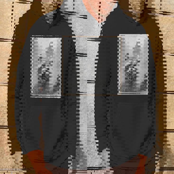 怖いアライグマのセルフィーとビッグフット&面白いサスカッチ。 パーカー ライフスタイル