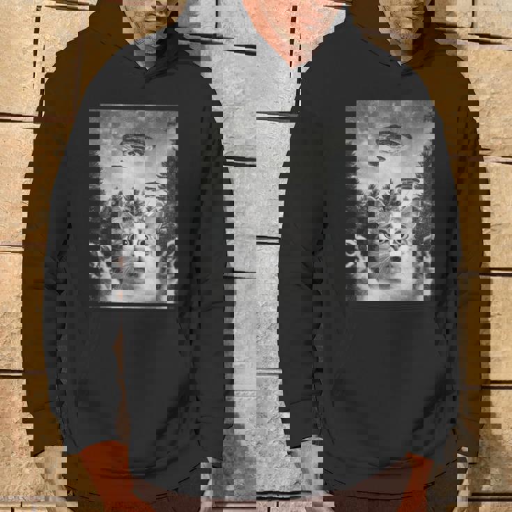 怖い猫 エイリアン Ufo 宇宙愛好家 面白い パーカー ライフスタイル