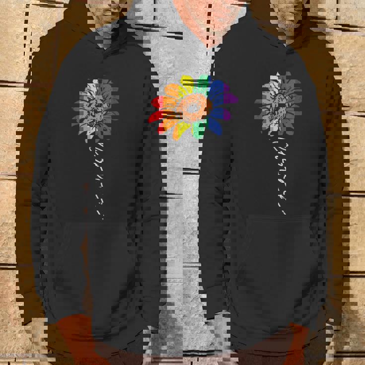 愛のヒマワリ 花柄 Lgbtq レインボーフラッグ ゲイプライド アライ パーカー ライフスタイル