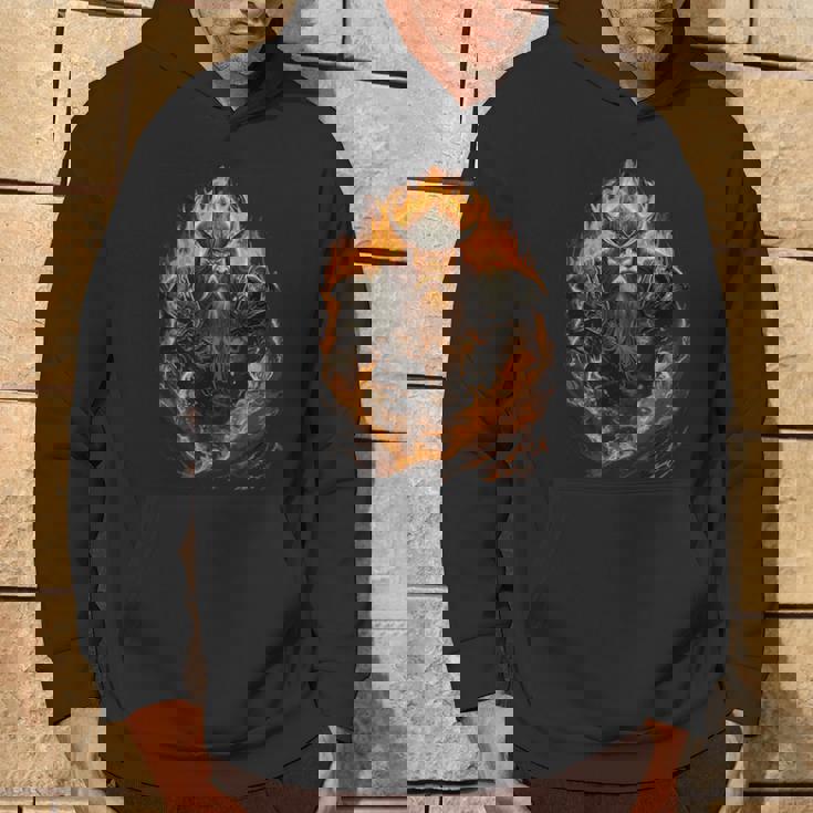 戦いの最中の獰猛なヴァイキング戦士 パーカー ライフスタイル