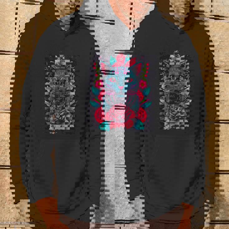 抽象的な猫ポップアートグラフィティ パーカー ライフスタイル