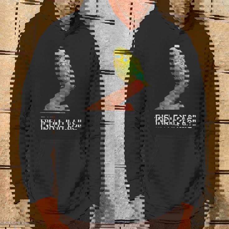 指の上のセキセイインコ 楽しいインコ セキセイインコ 鳥好きのギフト パーカー ライフスタイル