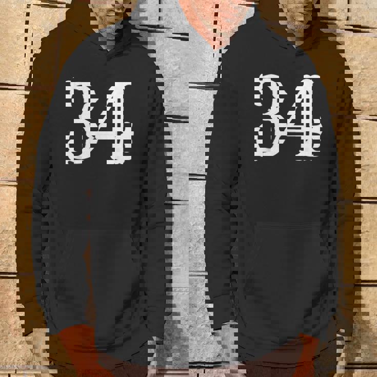 数字 34インチ ホワイト 大 太字 アメリカンウエストスタイル フォント パーカー ライフスタイル