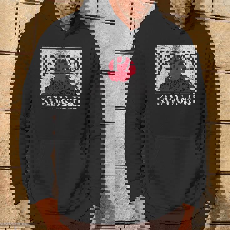 日本 カワサキ 富士山 旗 パーカー ライフスタイル