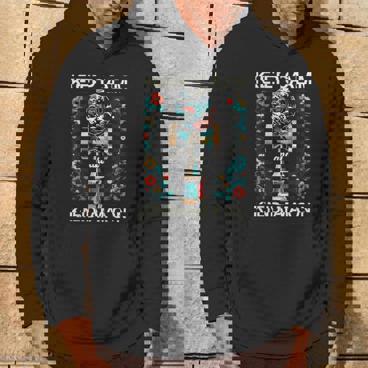 日本のけん玉 花柄 グレートウェーブ けん玉 パーカー ライフスタイル