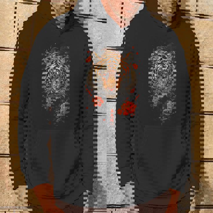 日本のタイガーフェイス 面白いグラフィックtシャツ パーカー ライフスタイル