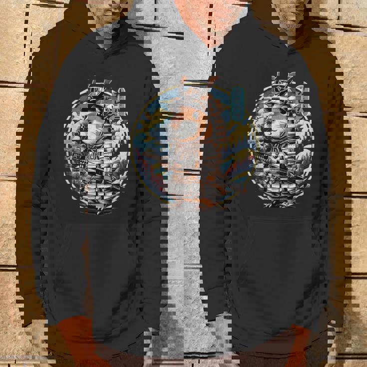 日本の侍カピバラのタトゥー、かわいい忍者カピバラ パーカー ライフスタイル