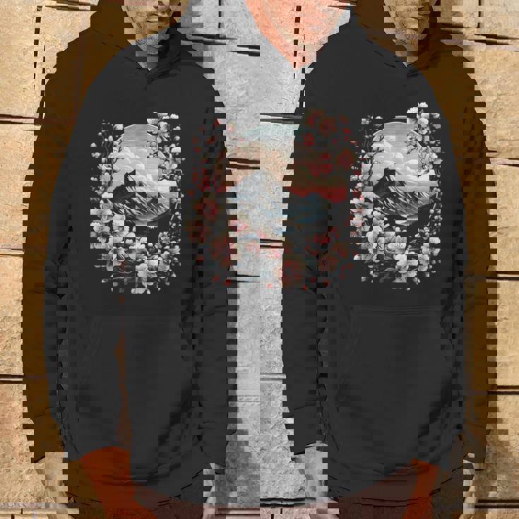 日本の桜 ピンク 桜 富士山 自然 アート パーカー ライフスタイル