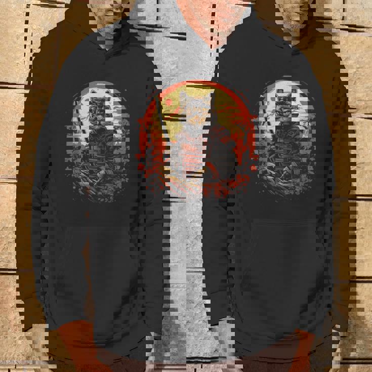 日本の芸術 猫 忍者 浮世絵 アニメスタイル サムライキャット 猫好き 愛猫家 ペット 猫飼い 可愛い ネコ ねこ 猫 パーカー ライフスタイル