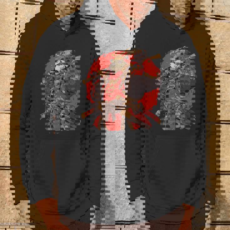 日本美術 パンダ 忍者 浮世絵 アニメ風 サムライパンダ パーカー ライフスタイル