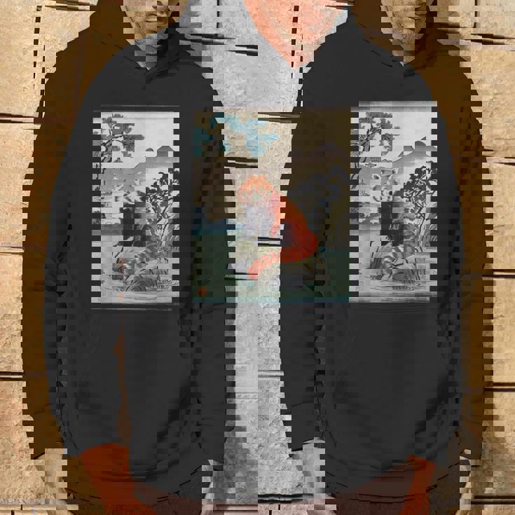 日本美術 レッサーパンダ 京斎 ヴィンテージ 日本 作品 パーカー ライフスタイル