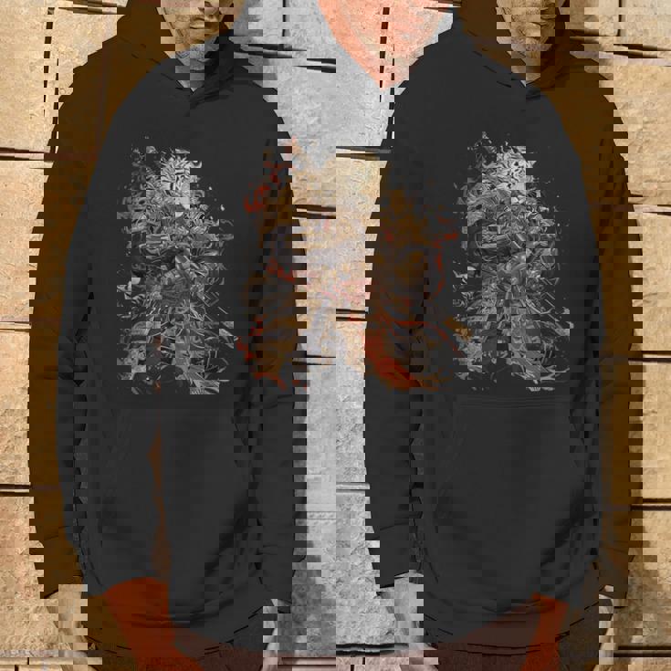 日本美術 虎 忍者 浮世絵 アニメ風 侍 虎 パーカー ライフスタイル