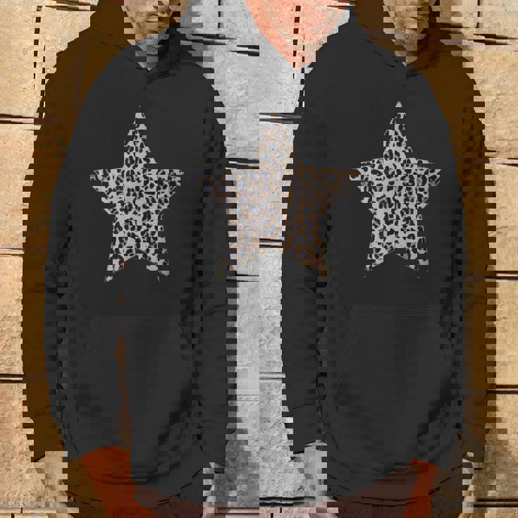 星型 かわいいチーターヒョウ柄グラフィック。 パーカー ライフスタイル