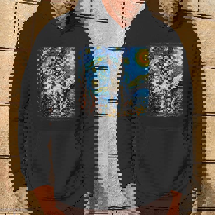 星月夜のヴァンゴッホ ボストンテリア パーカー ライフスタイル