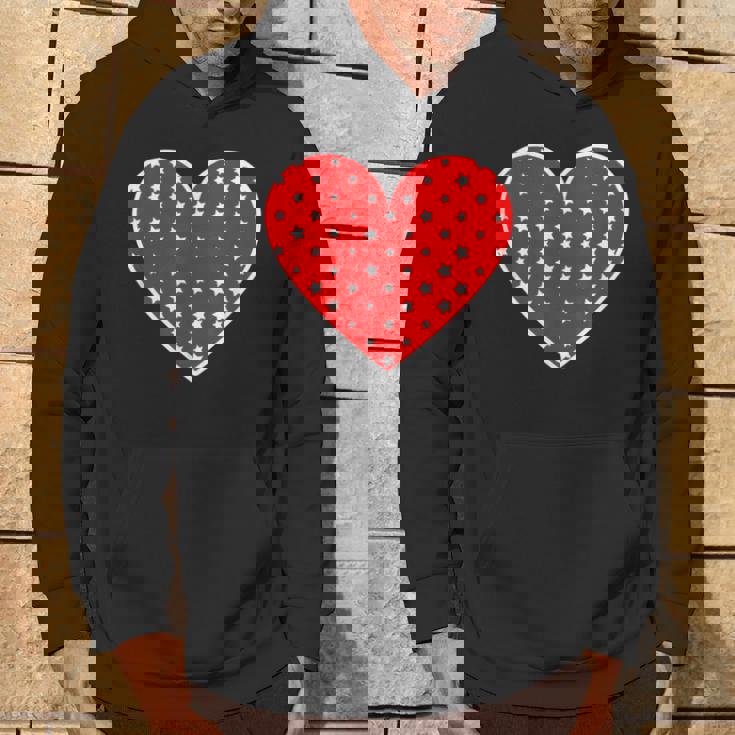 星柄のグラフィックハートプリント。 パーカー ライフスタイル