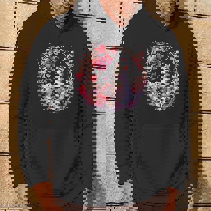 春の桜 かわいい猫と桜の花 パーカー ライフスタイル