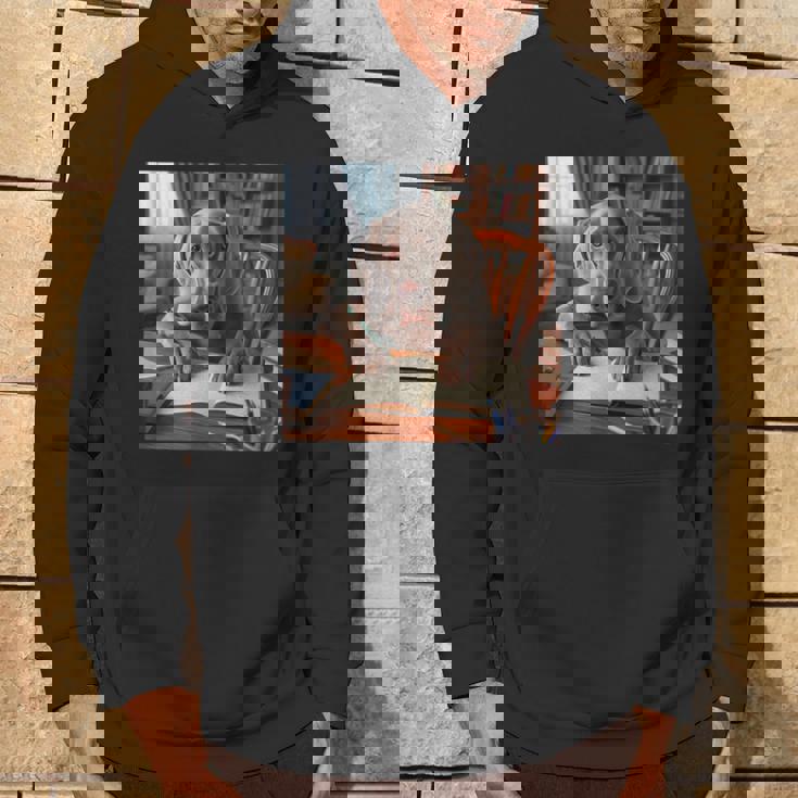 書斎でワイマラナー犬を書く詩 3 パーカー ライフスタイル