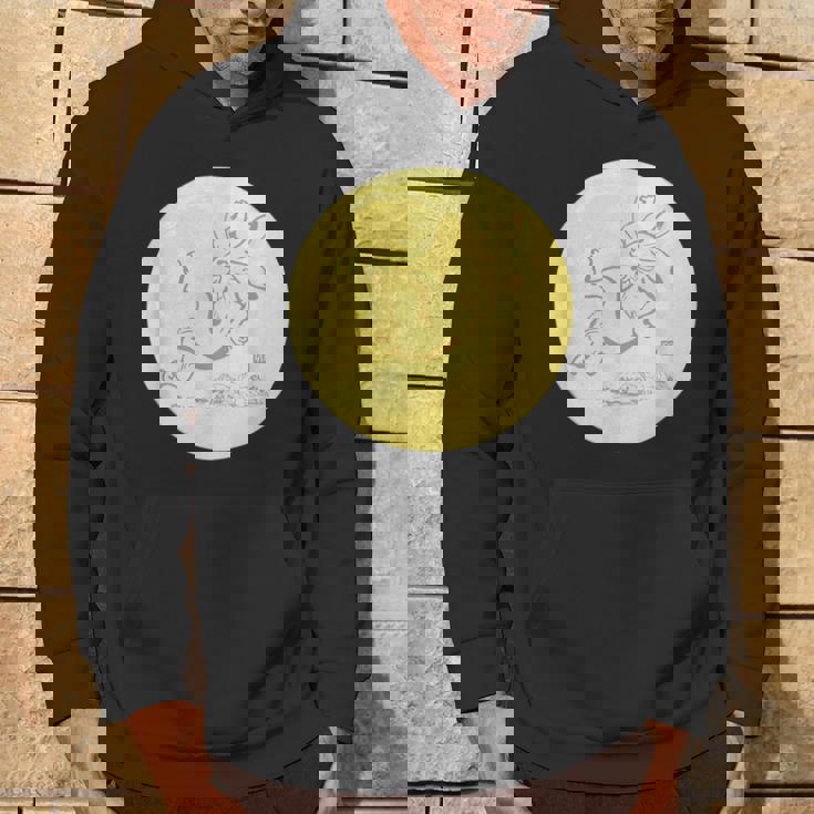 月 に映る 鳥獣戯画 兎 デザイン ウサギ うさぎ メンズ レディース キッズ 和風 和柄 グラフィック パーカー ライフスタイル