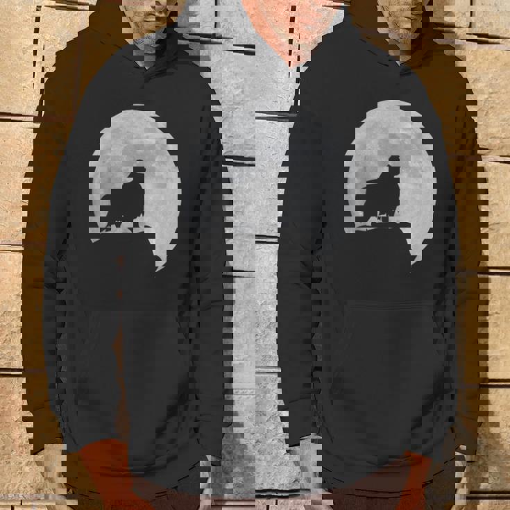 月と犬のシルエット シェルティーシェットランドシープドッグ パーカー ライフスタイル