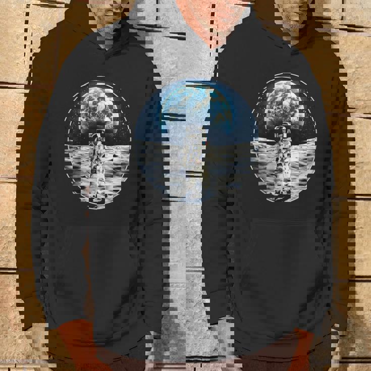 月面着陸 地球 グラフィック パーカー ライフスタイル