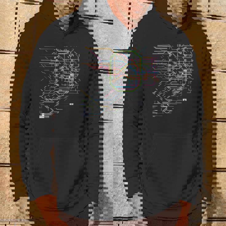 東京電車線路チャートユニセックス親子ペア パーカー ライフスタイル