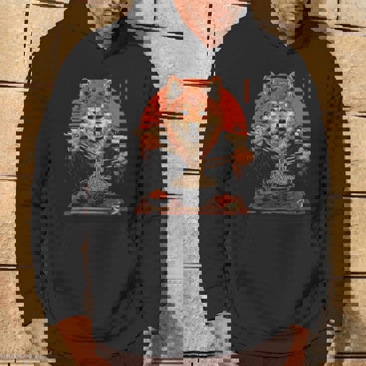 柴犬 ラーメン 麺 日本犬好き アニメ デザイン パーカー ライフスタイル