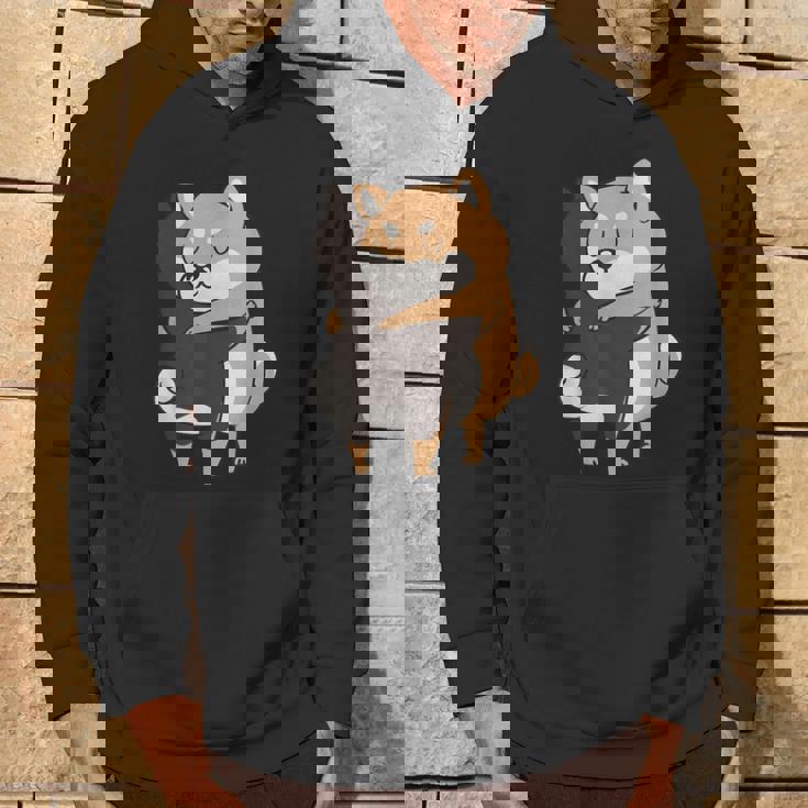 柴犬ハグ パーカー ライフスタイル