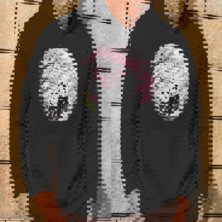 桜 パンダ お花見 親子 春 水墨画 和風 動物 パーカー ライフスタイル