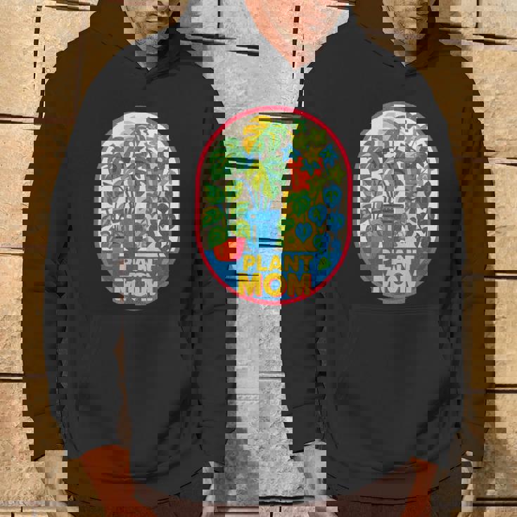 植物 ママ イラスト ポトス モンステラ 観葉植物愛好家 パーカー ライフスタイル