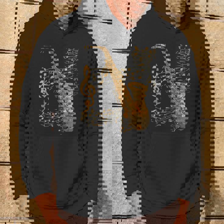 楽器 ト音記号 サックス奏者 音楽サックス パーカー ライフスタイル