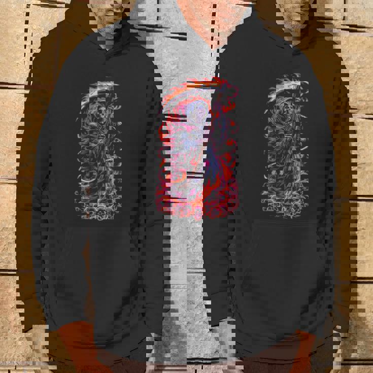 死神 死闘と頭蓋骨 明るいゴス パーカー ライフスタイル