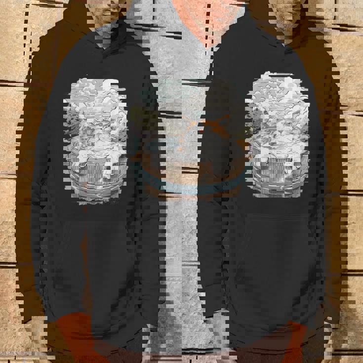 温泉 風呂 子猫 ペット好き 日本画 かわいい 猫 パーカー ライフスタイル