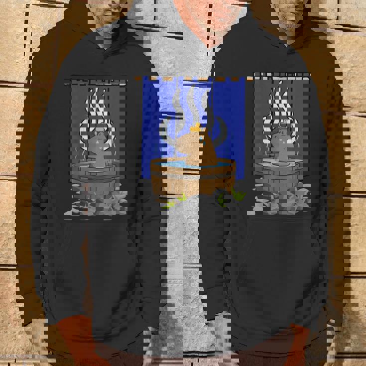 温泉に浸かるかわいいカピバラ パーカー ライフスタイル