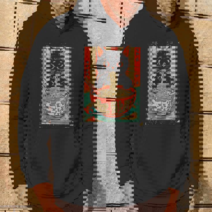 猫 ラーメン ヌードル 日本アニメ 漫画 ラーメン カワイイ 猫 パーカー ライフスタイル