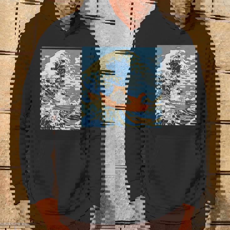 猫 葛飾北斎 神奈川沖浪裏 ネタ 冗談 ギャグ かわいい パーカー ライフスタイル