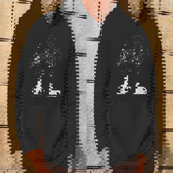 猫と音符 楽譜 音楽家 猫 音楽好き ギフト パーカー ライフスタイル