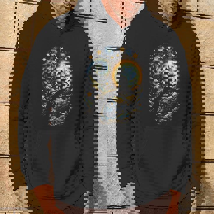 猫の星月夜 猫ヴァン・ゴッホ キャットアート キッズメンズ面白い猫 猫 パーカー ライフスタイル