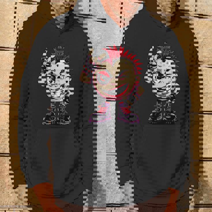 生意気なパンクロックロッカー イロとブーツ付き 面白いパンク パーカー ライフスタイル