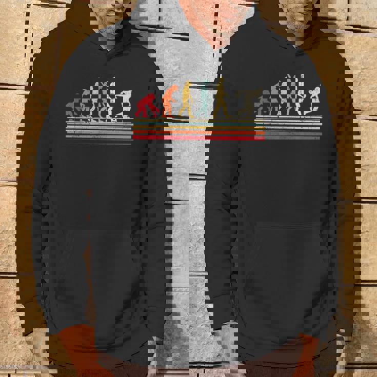 男のtシャツビンテージレトロの面白いボウリングの進化 パーカー ライフスタイル