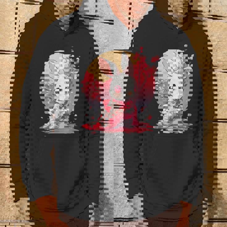 白うさぎの春のさくらアドベンチャー パーカー ライフスタイル