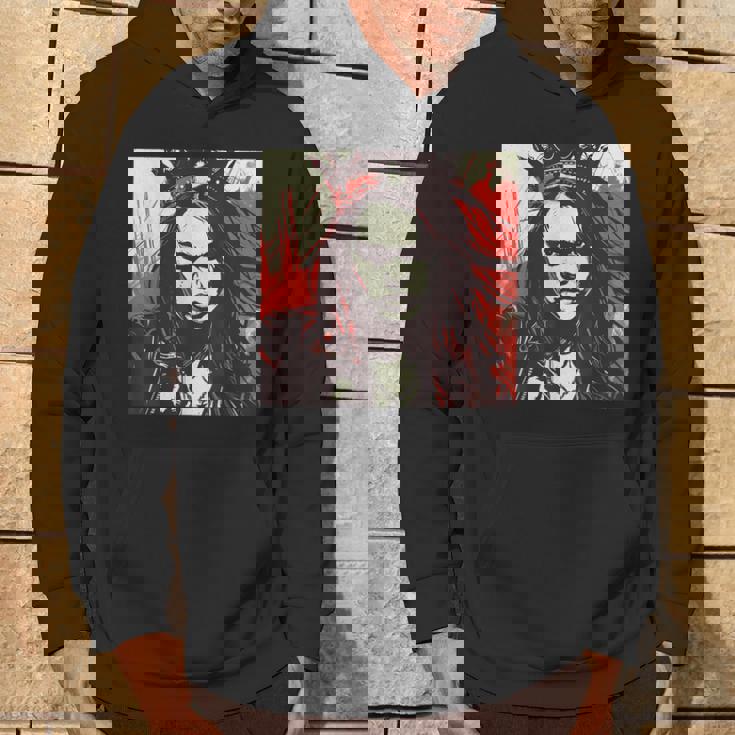 真面目な女王 野生の髪と尖った王冠 パーカー ライフスタイル