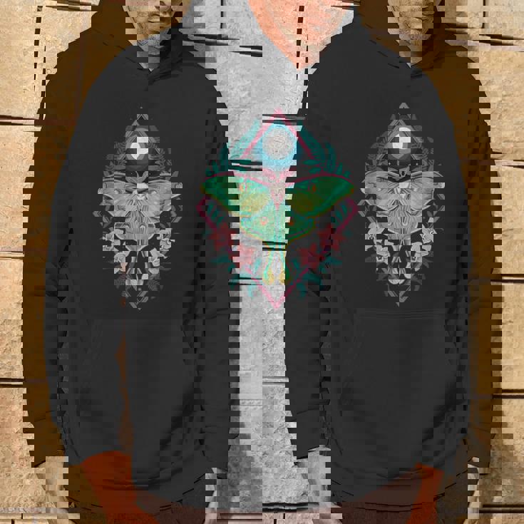 神秘的なルナモスムーンフローラルボーホーネイチャースピリットデザイン。 パーカー ライフスタイル